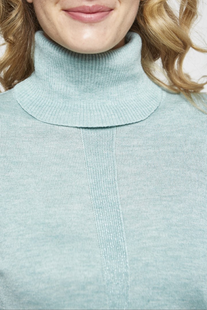 Metallic thread knit sweater