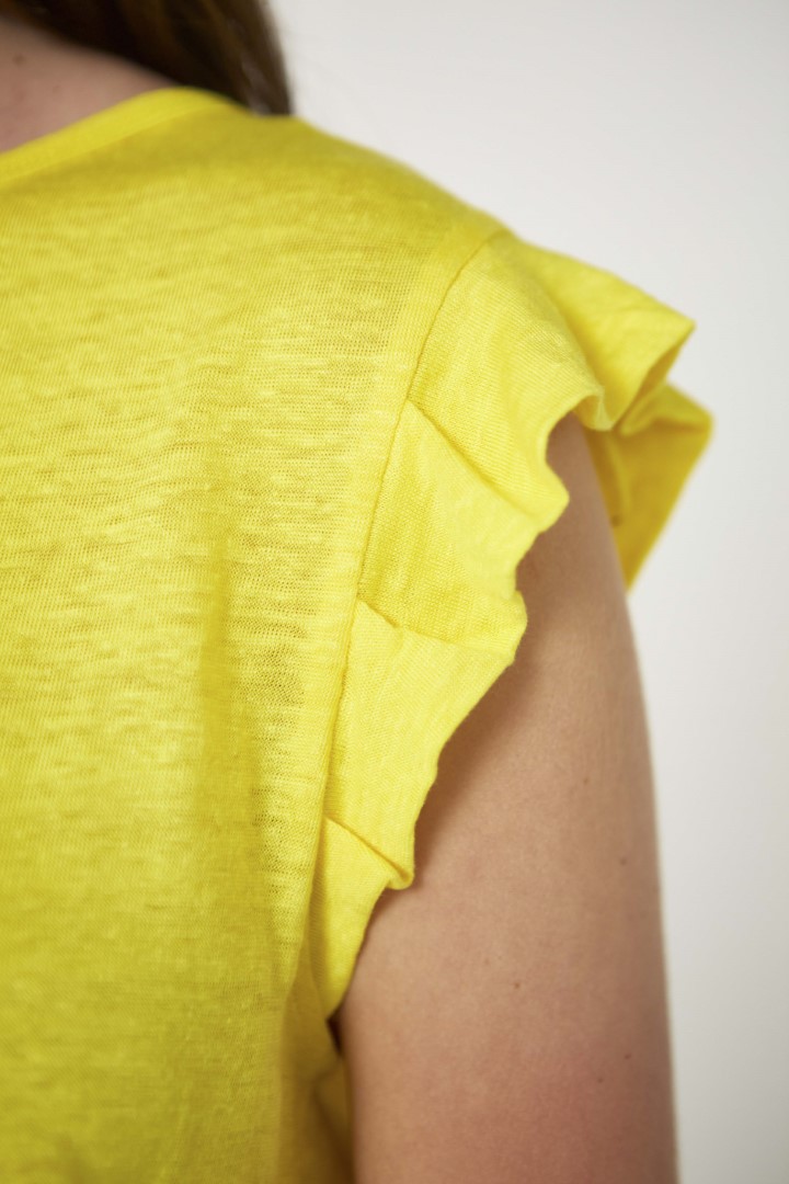 Honeycomb linen t-shirt