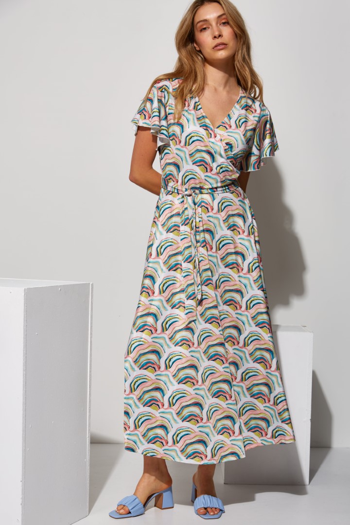 Multicolor printed dress