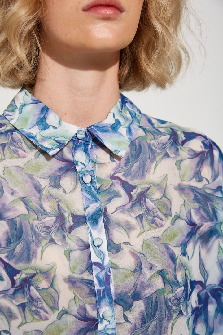 Watercolor flower blouse
