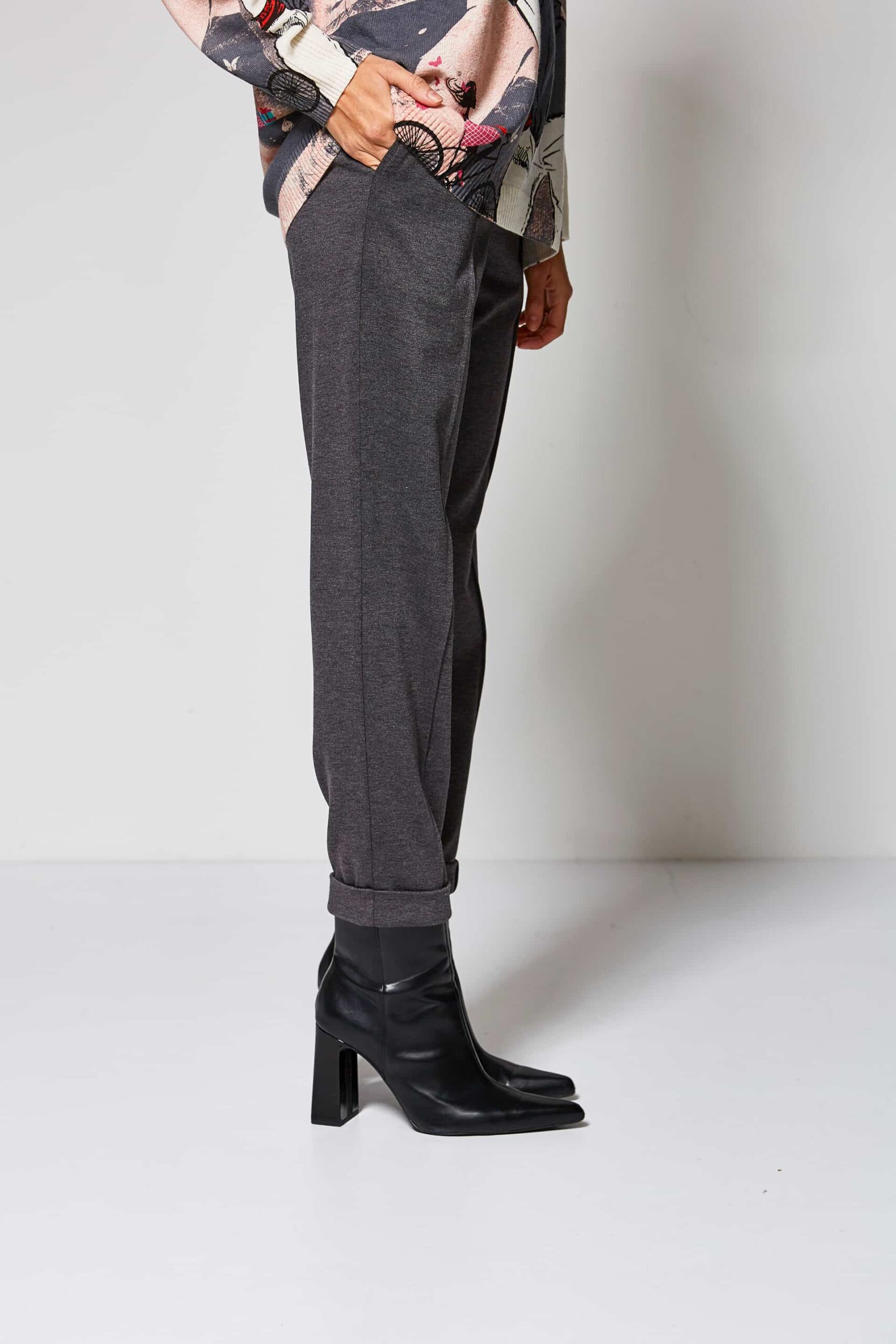 Rolled cuff trousers