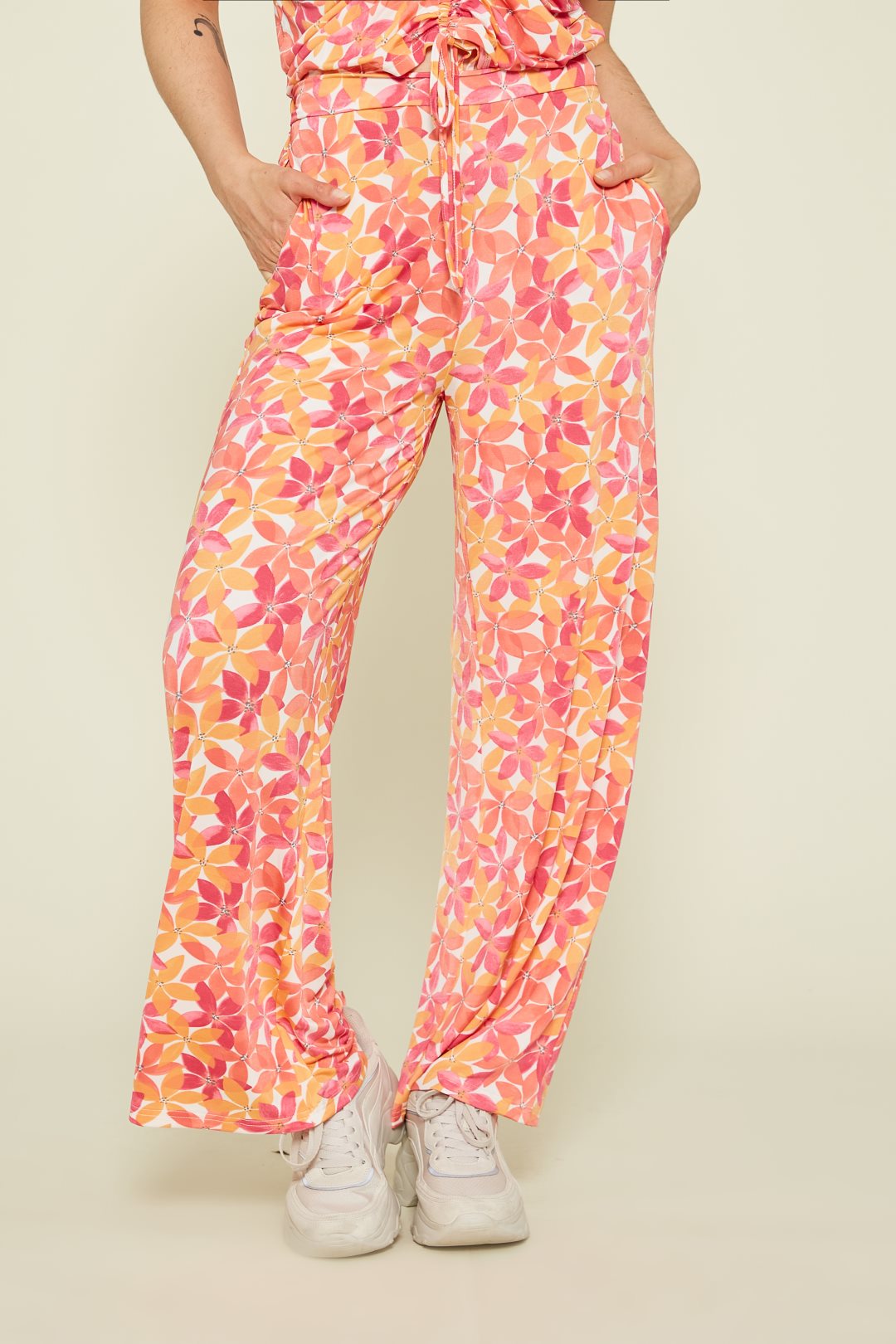 Jersey printed trousers