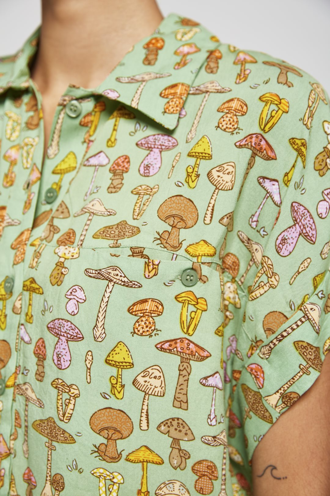Printed shirt with pockets