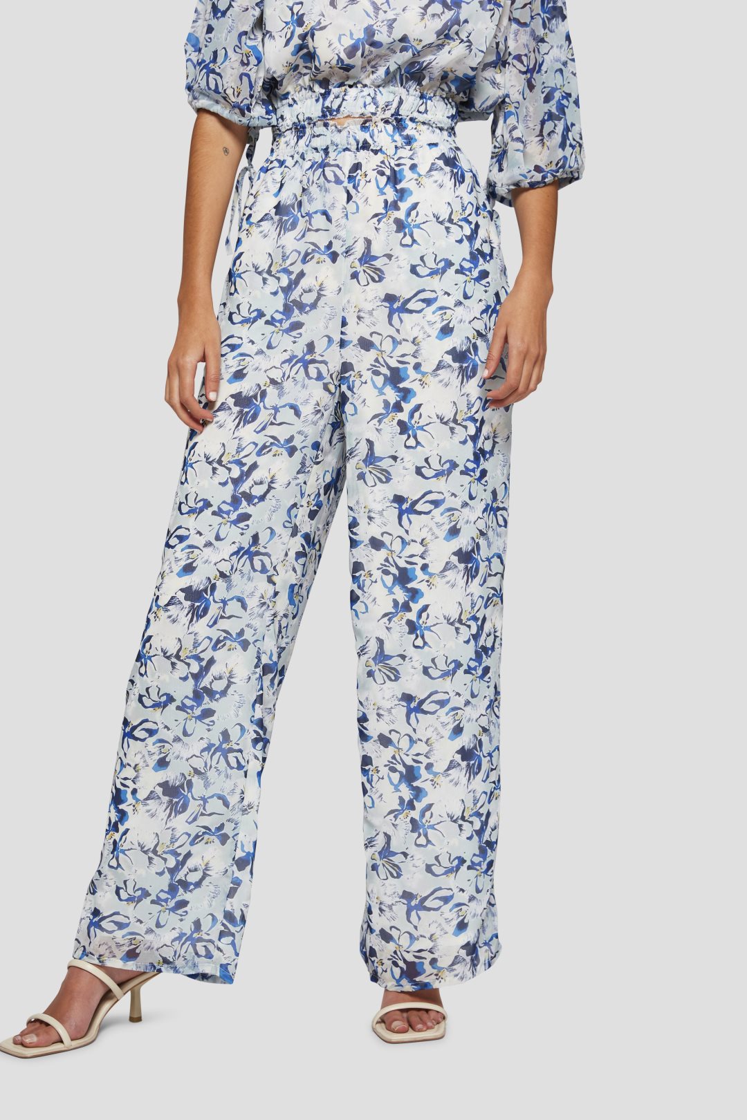 Large printed trousers